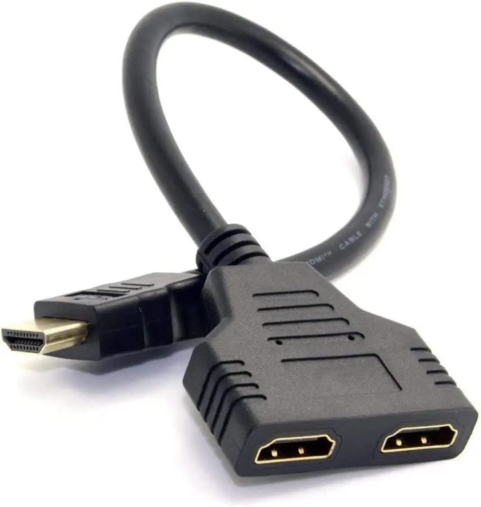 1x2 Splitter Output 1X2 HDMI Duplicator Cable in Y - 1 Input