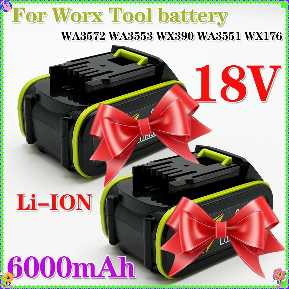 Upgraded Version Worx WA3553 10V 6.0Ah battery cordless power tool backup battery WA3551 WA3553 WA3641 WX373 WX390 battery