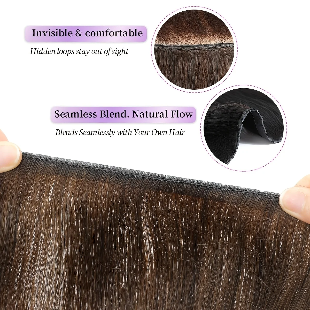 Butterfly Weft Human Hair Extensions Double Layered Micro Bead PU Seamless Hair Extensions Glueless for Thin Hair
