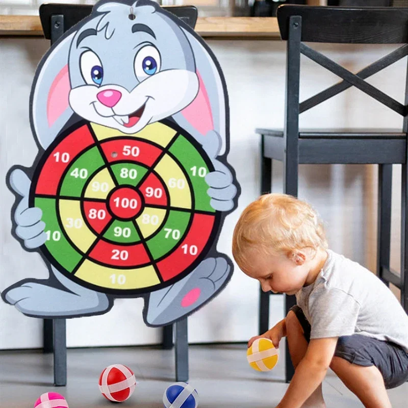 Montessori Dart Board Target Sports Game Toys for Children 4 To 6 Years Old Outdoor Toy Child Indoor Girls Sticky Ball Boys Gift