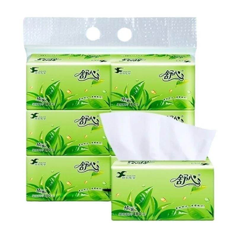 New toilet paper with 160 puffs, napkins for home use, soft and skin friendly, green tea fragrance, suitable for mother and baby