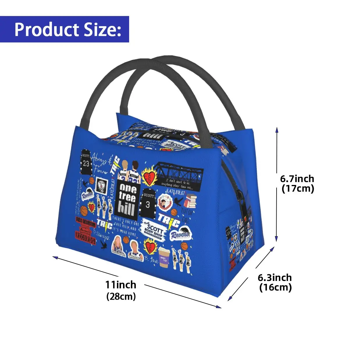 One Tree Hill Collage TV-Inspired Fan Art Design Insulated Lunch Bag for Women Picnic Storage Food Boxes Portable Container
