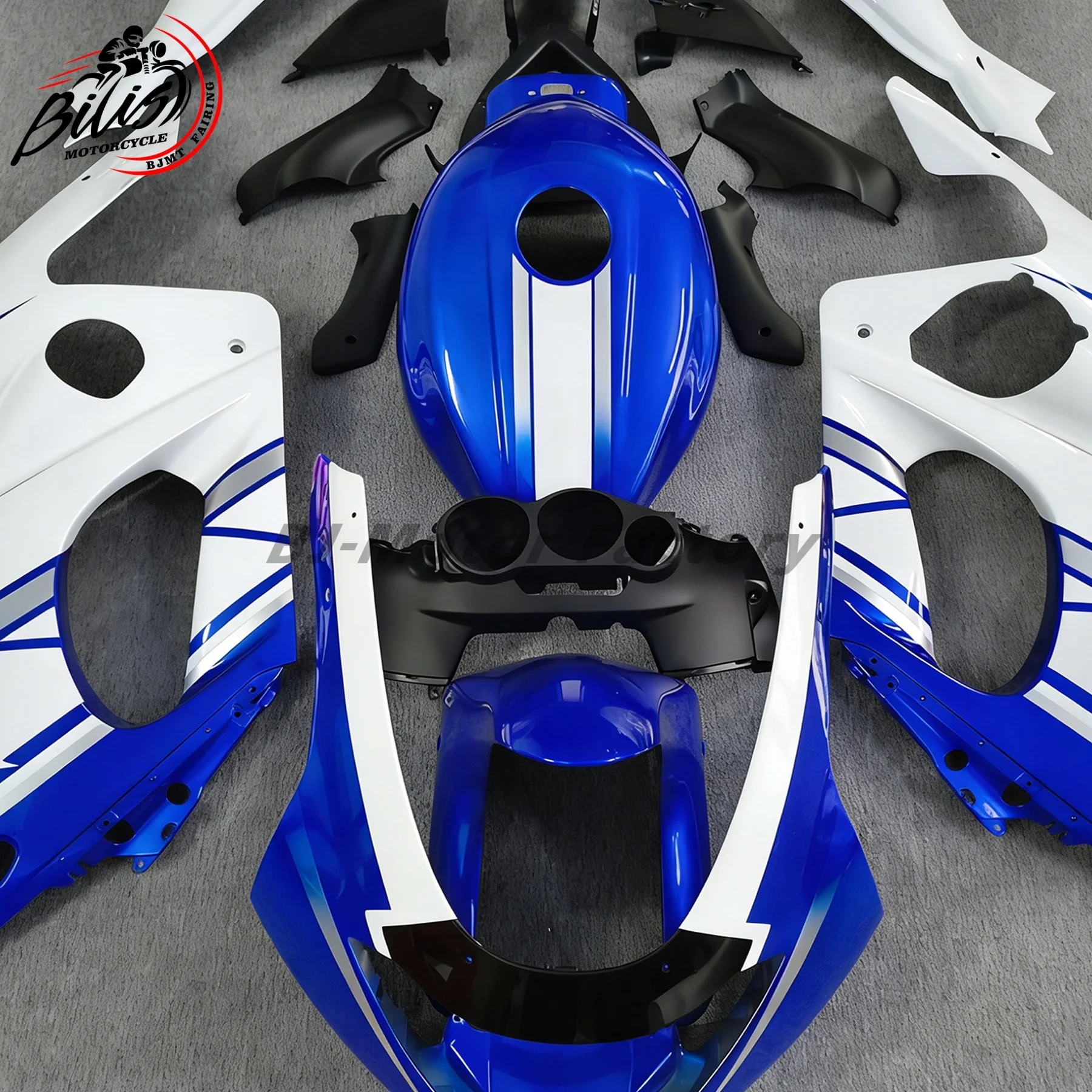 

The motorcycle fairing kit is suitable for YAMAHA YZF-600 2003 2004 2005 2006 2007 YZF600 motorcycle housing with white and blue