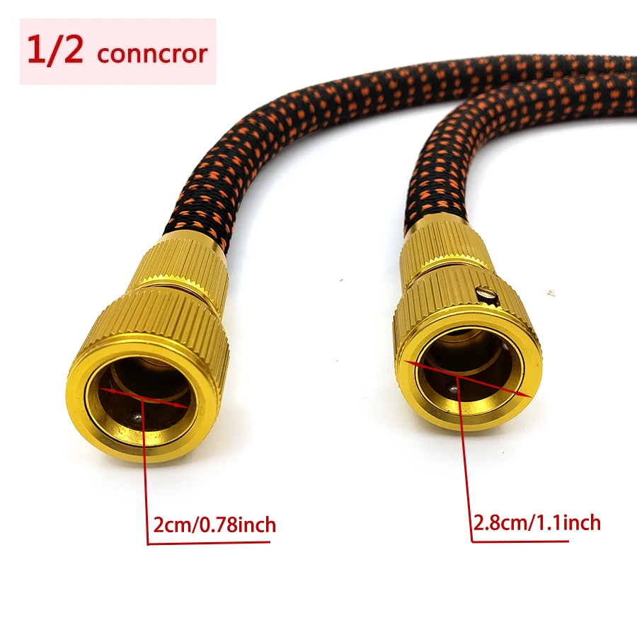 High Pressure Garden Water Hose Expandable Double Metal Connector Pvc Reel Magic Water Pipes for Garden Farm Irrigation Car Wash