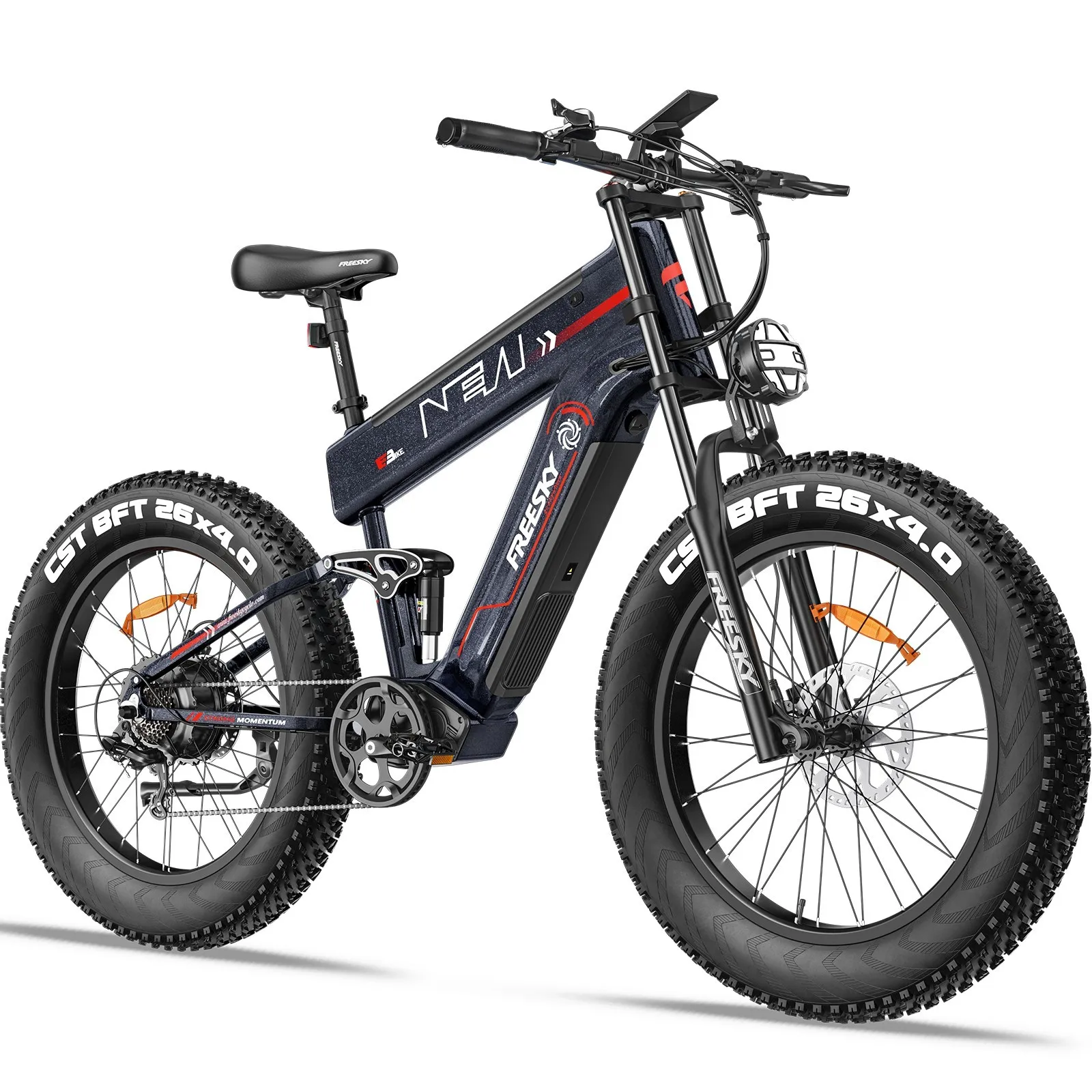 40MPH+ 4000W Electric Bike Dual Battery 160 miles Long Range 48V 41Ah for Adults