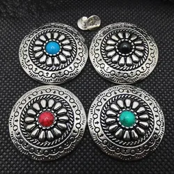 5 pezzi Round Daisy Flower Decoration Buttress Stud rivetti cucito fibbia in pelle abbigliamento artigianale accessori decorativi fai da te