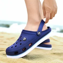 2022 New Fashion Sandals Men 2 Slippers Soft Bottom Beach Sandals Men  Sandals Comfortable Breathable Ankle-Wrap EVA