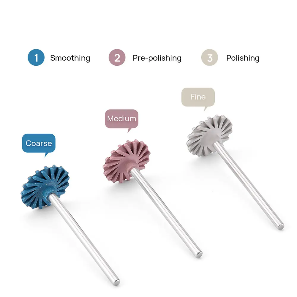 5 Boxen AZDENT Dental Composite Polier-Diamantscheibe 14 mm Rad grob mittel fein Kit HP 2,35 mm für Keramik-Zirkonoxid-Zahnmedizin – Detail 3
