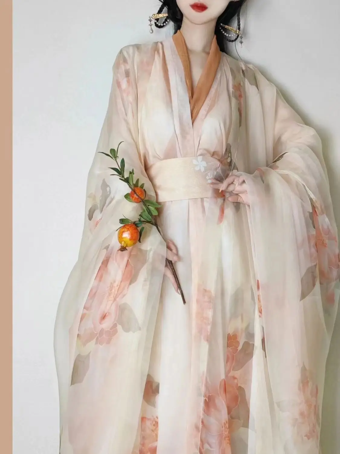 Gaun Hanfu Bordir Dinasti Song Tradisional Wanita Yourqipao, Kostum Panggung Tiongkok Kuno, Gaun Putri Hanfu untuk Tari