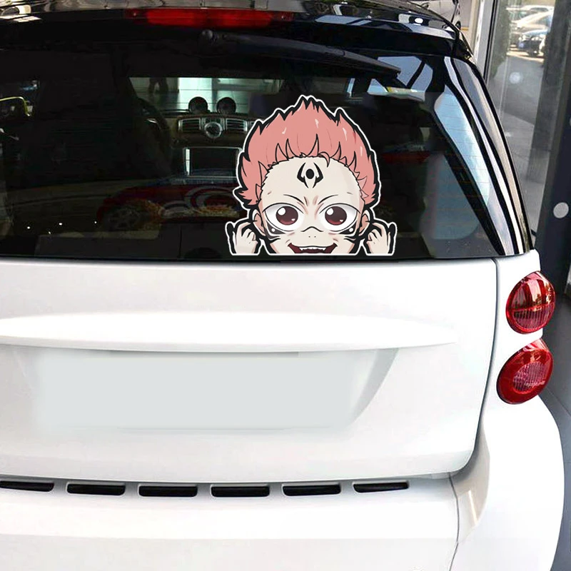 Kawaii Jujutsu Kaisen Anime Car Sticker Itadori Yuji Megumi Satoru Gojo Waterproof Vinyl Car Window Decal Anime Stickers for SUV