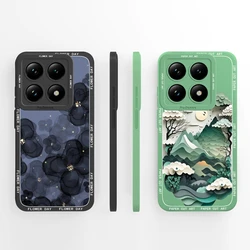 For Xiaomi 14T Pro 5G Phone Case Pretty Flowers Silicone Soft Protective Cover For Xiaomi14T 14 T 14TPro Ultrathin Fundas Bumper
