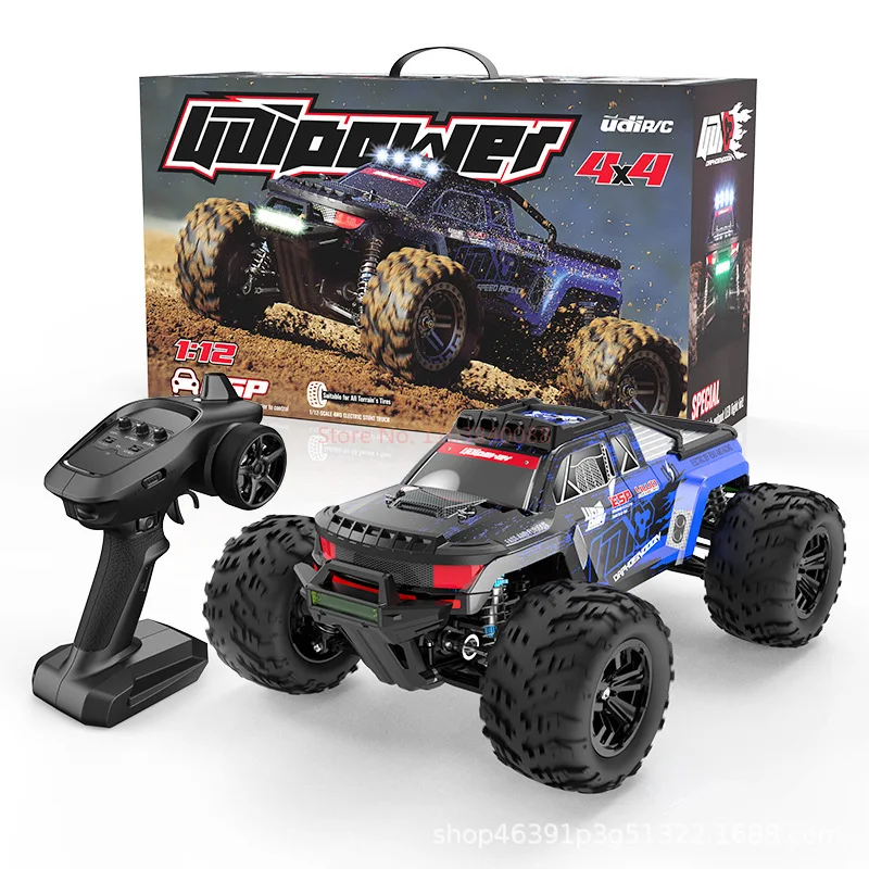 Udir carro de controle remoto, 1:12 Ud1201 Ud1202, carro de alta velocidade da liga 4wd, escalada ao ar livre, veículo off-road, brinquedo modelo simulação, presente