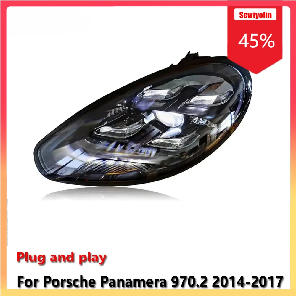

Автомобильные светодиодные фары, автомобильные детали для Porsche Panamera 970.2 2014-2017, противотуманные фары DRL, стоп-сигнал поворота Plug and Play