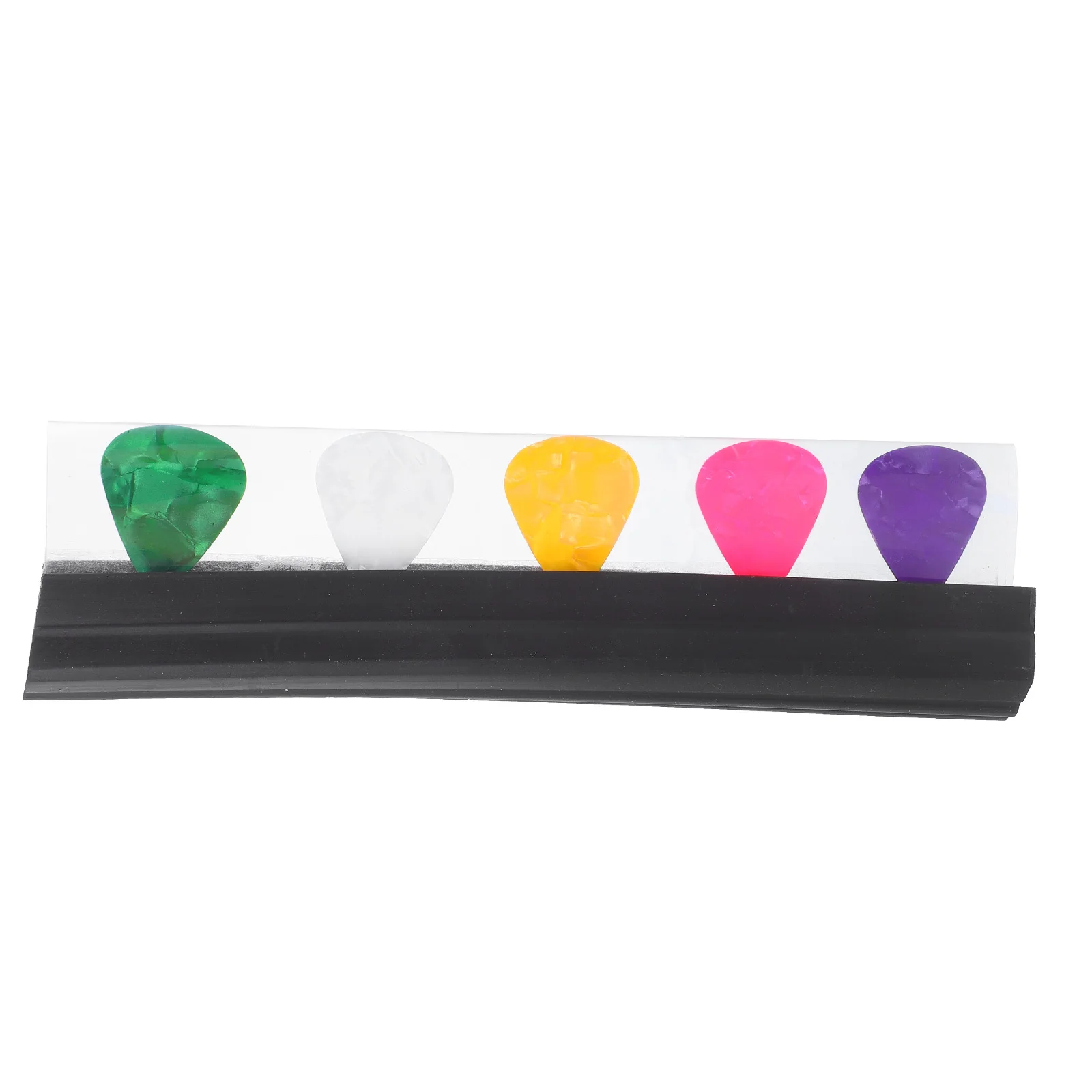 

Microphone Stand Guitar Pick Holder 5 Picks Plastic Clip-on Pick Holder for Stage Live Performance Mic Stand Accessory