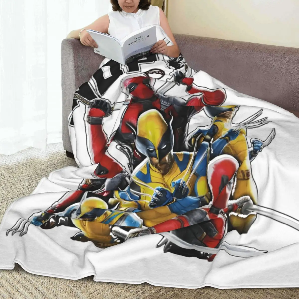 Marvel Deadpool & Wolverine Blanket Quality Soft Bedding Throws Winter Camping Home Decor Comfortable Bedspread