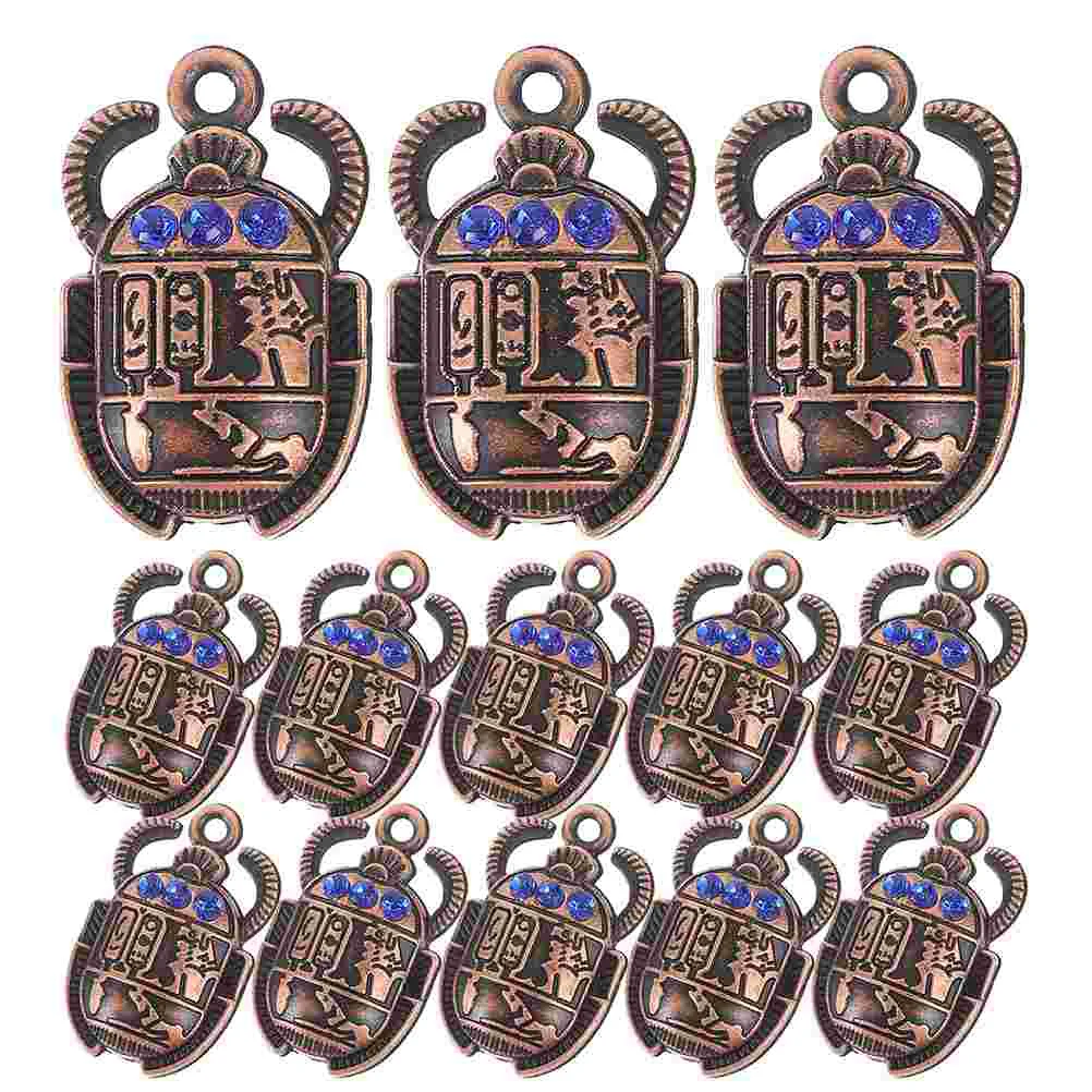 30 Pcs Accessories Scarab Pendant Choker Necklace Alloy Crafts Making Earring Charm