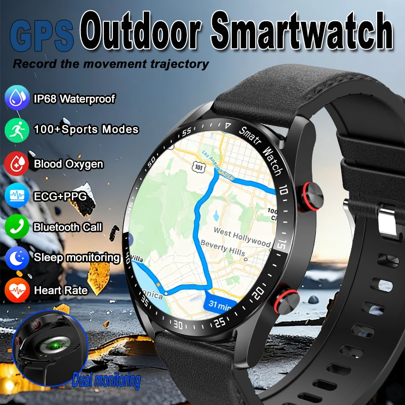 

2026 ECG+PPG Bluetooth Call Smart Watch Men Laser Health Blood Pressure Fitnes Sports Man GPS Waterproof Heart Rate Smartwatch