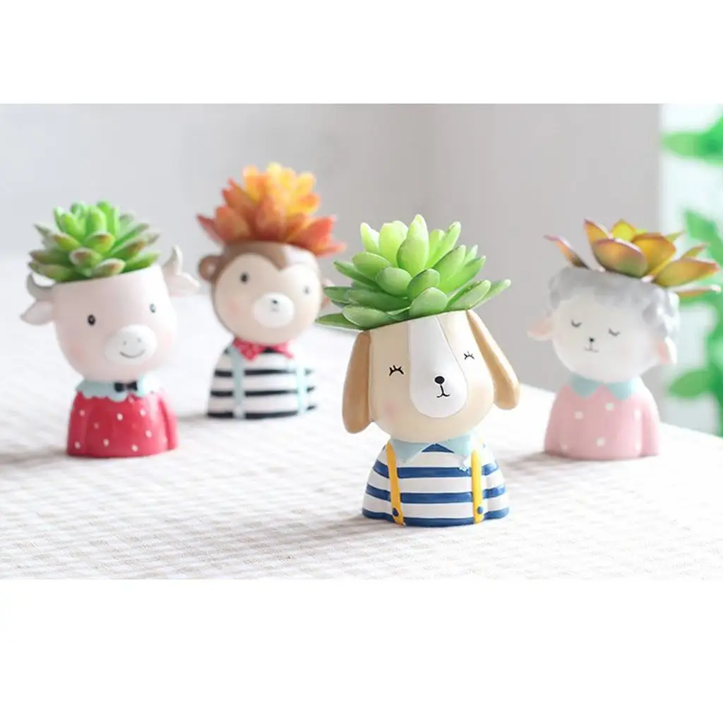 Novel Animals Shape Flowerpot Succulent Gactus Planter Home Decorative Vase Pot for Home Office Decoration