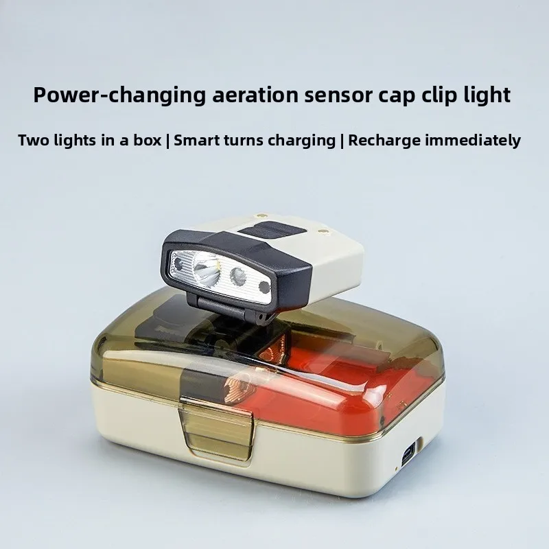 

VOLODYMYR Headlamp Sensor Hat Clip Night Fishing Brim Light Fishing Head-mounted Clip Headlamp for Car Repair Check Inspection