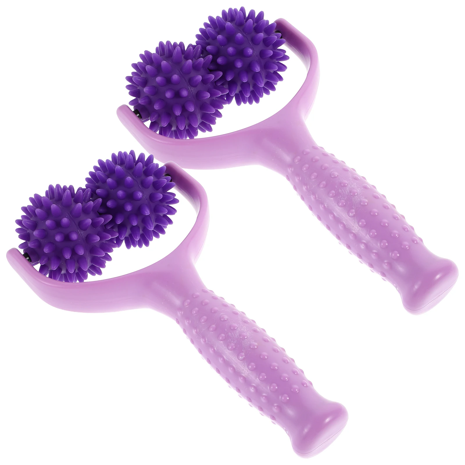 

2Pcs Handheld Spiky Massage Roller Y-Shaped Muscle Relaxation Stick for Shoulder Neck Back Pain Relief Pressure Point Massager