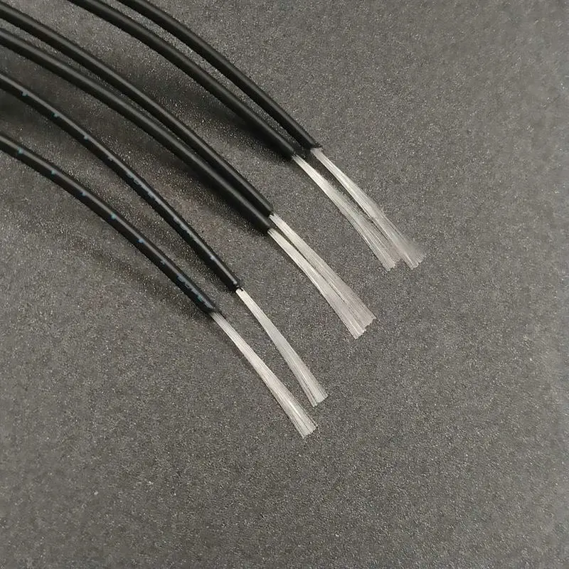 Câble de Fiber optique en plastique PVC, 100M, gaine PE noire, 0.75mm, Led PMMA, décor lumineux