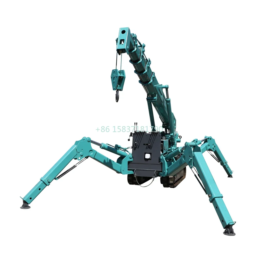 China Popular Construction Spider Crane 5 Ton Mini Telescopic Spider Crane 1 Ton Indoor Outdoor Electric Telescopic Spider Crane