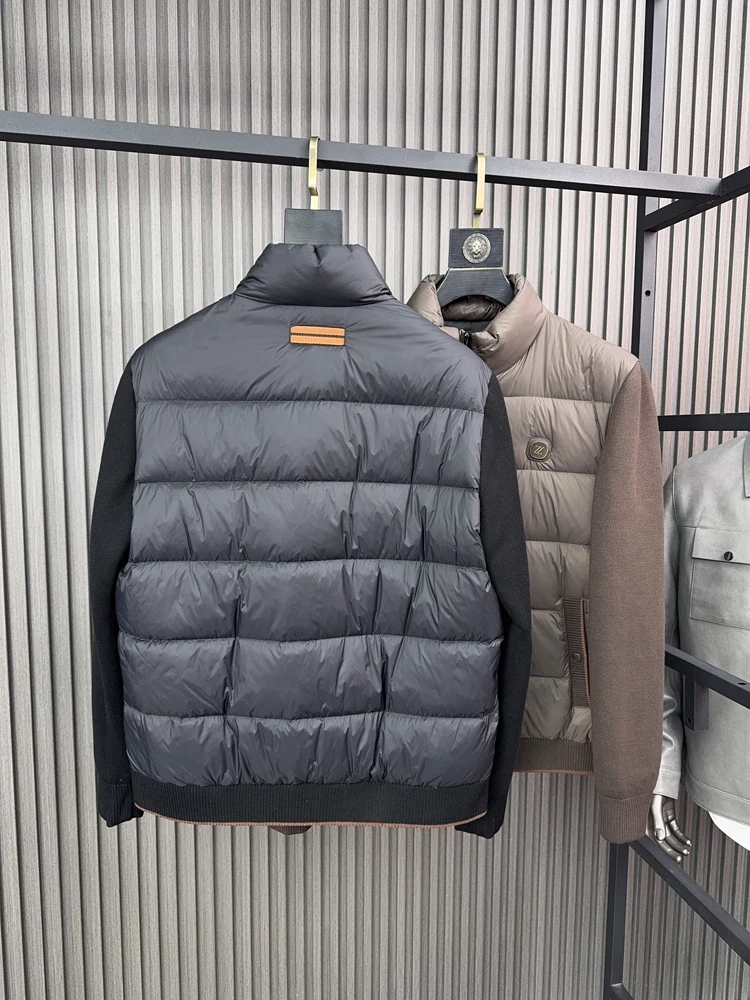 Svip Men's down Jaet .3W+90 White Du down Lightweight Casual Stand Collar Winter Faionable Ci Sle Regular Length