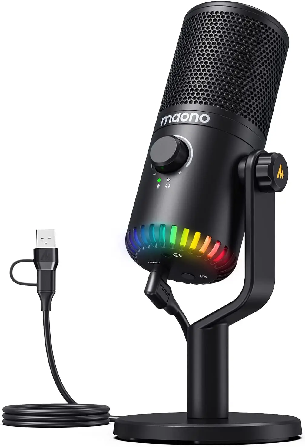 Maono DM30 Gaming Microphone for RGB Lights Usb Condenser Studio Microphone PC Mic Podcast Recording Gaming Microphone - view 4