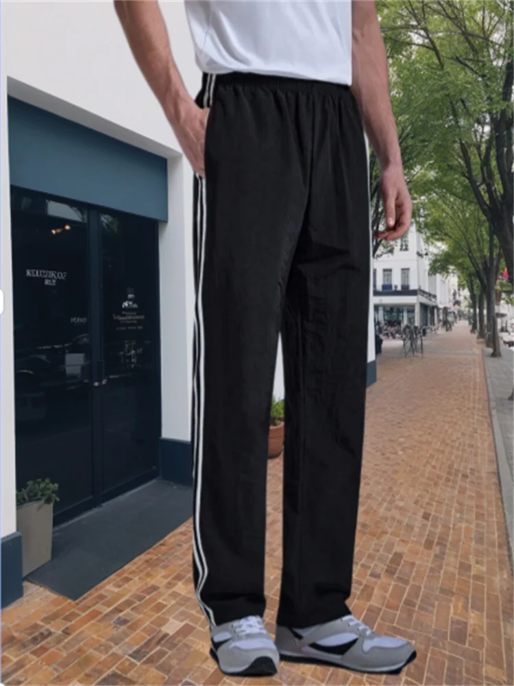 

Latest American style men's sports pants, casual and fashionable, double-sided stripes, spring and summer styles
