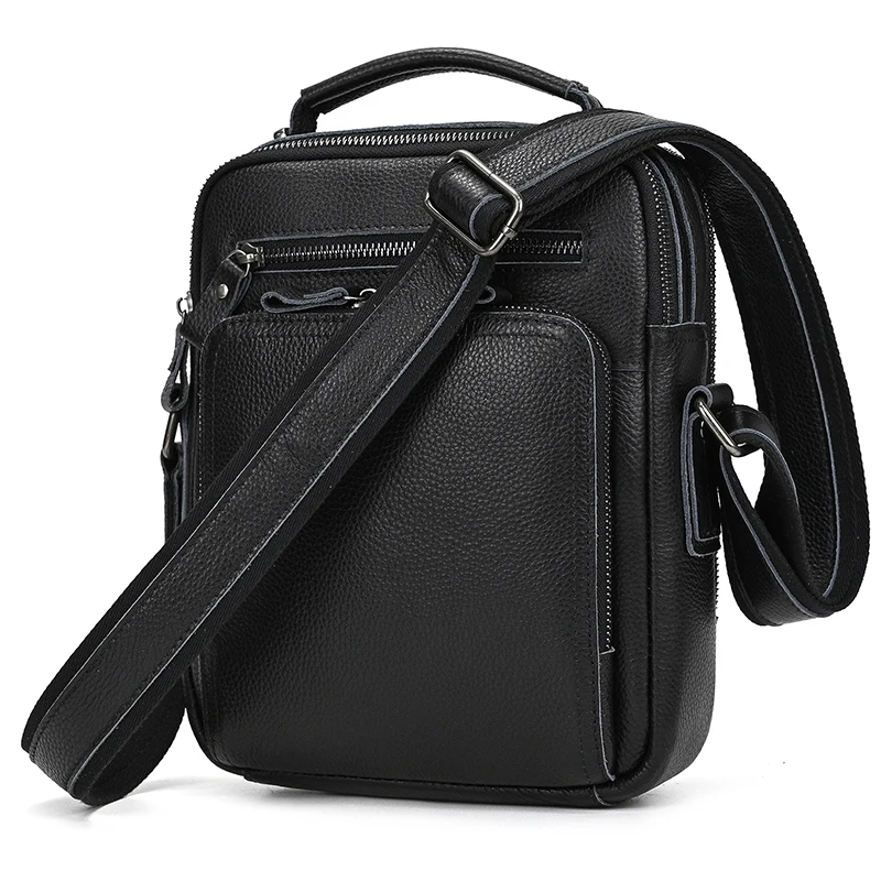 Fashion Leather Shoulder Bag Genuine Leather Messenger Bag Crossbody Bag Casual Male Bags School Bag Outdoor Men\'s Bag