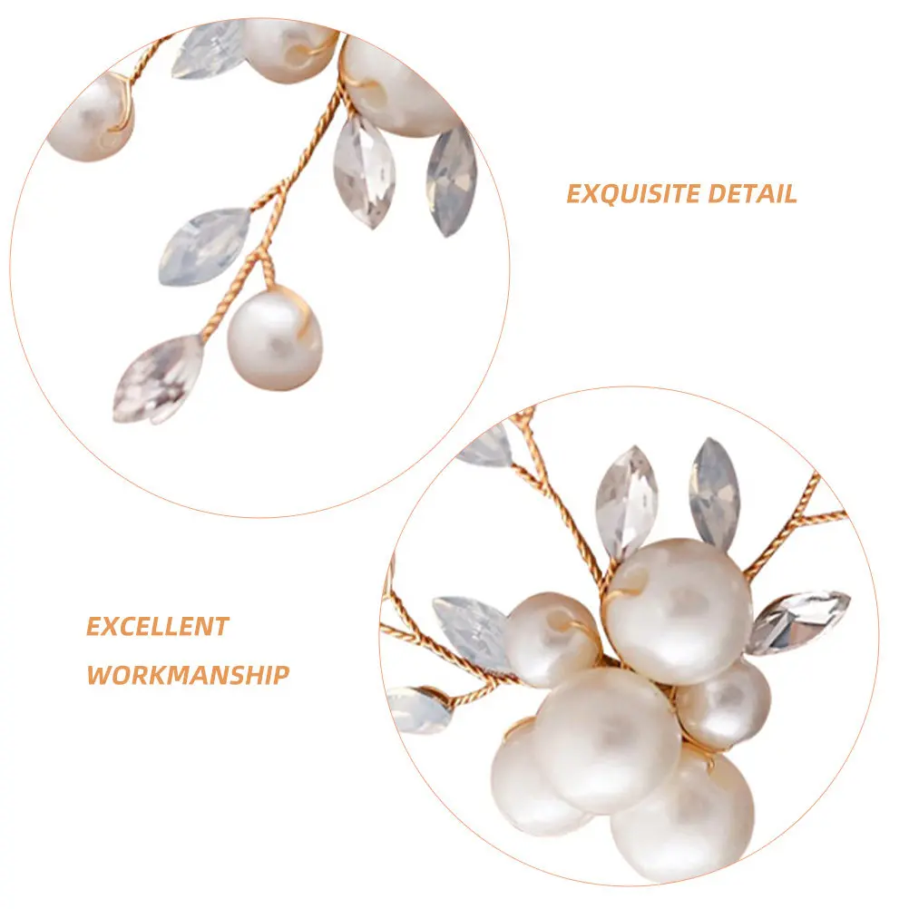 1Pair Removable Pearl Shoes Flowers Crystal Alloy Decorative Buckles for Wedding Shoes Bride High Heels Banquet Daily Wear