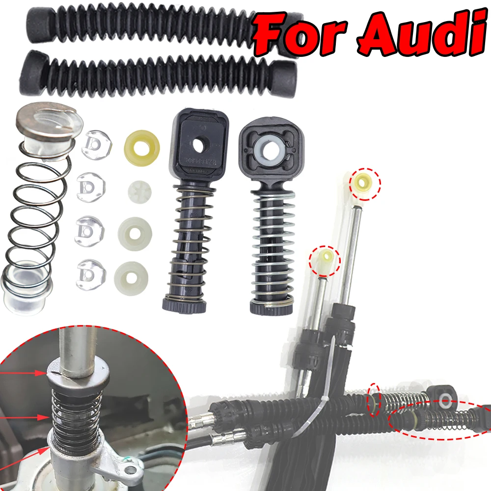 Car Gear shift linkage End Bowden Cable Gaiter Bushing Catch Selector Shaft Collect Shifter Lever Adjuster Repair Kit For Audi