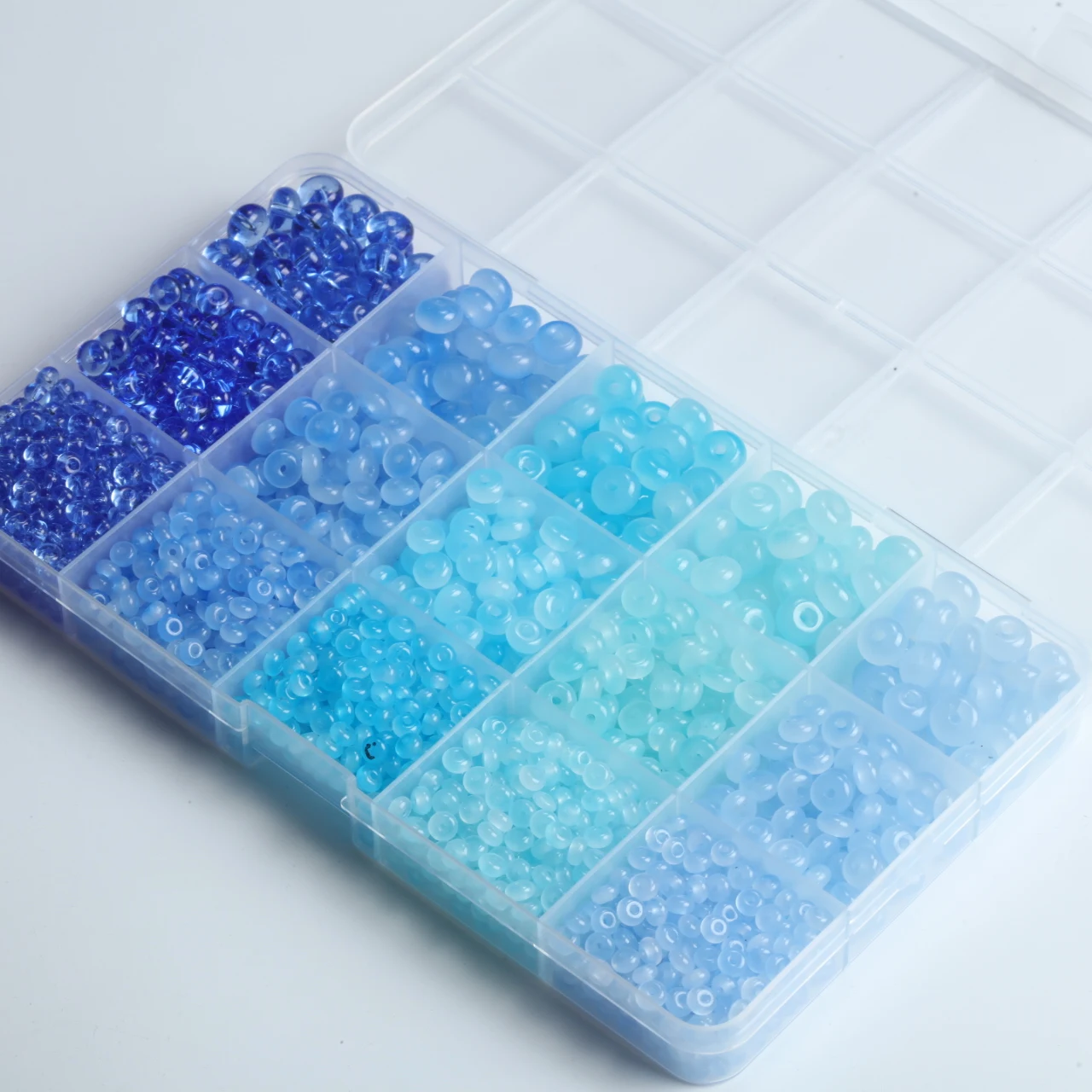 15 Grids Set Box 5x8mm Glass Loose Beads For Jewelry Making Diy Bracelets Necklace Hand Woven Decorative Supplies