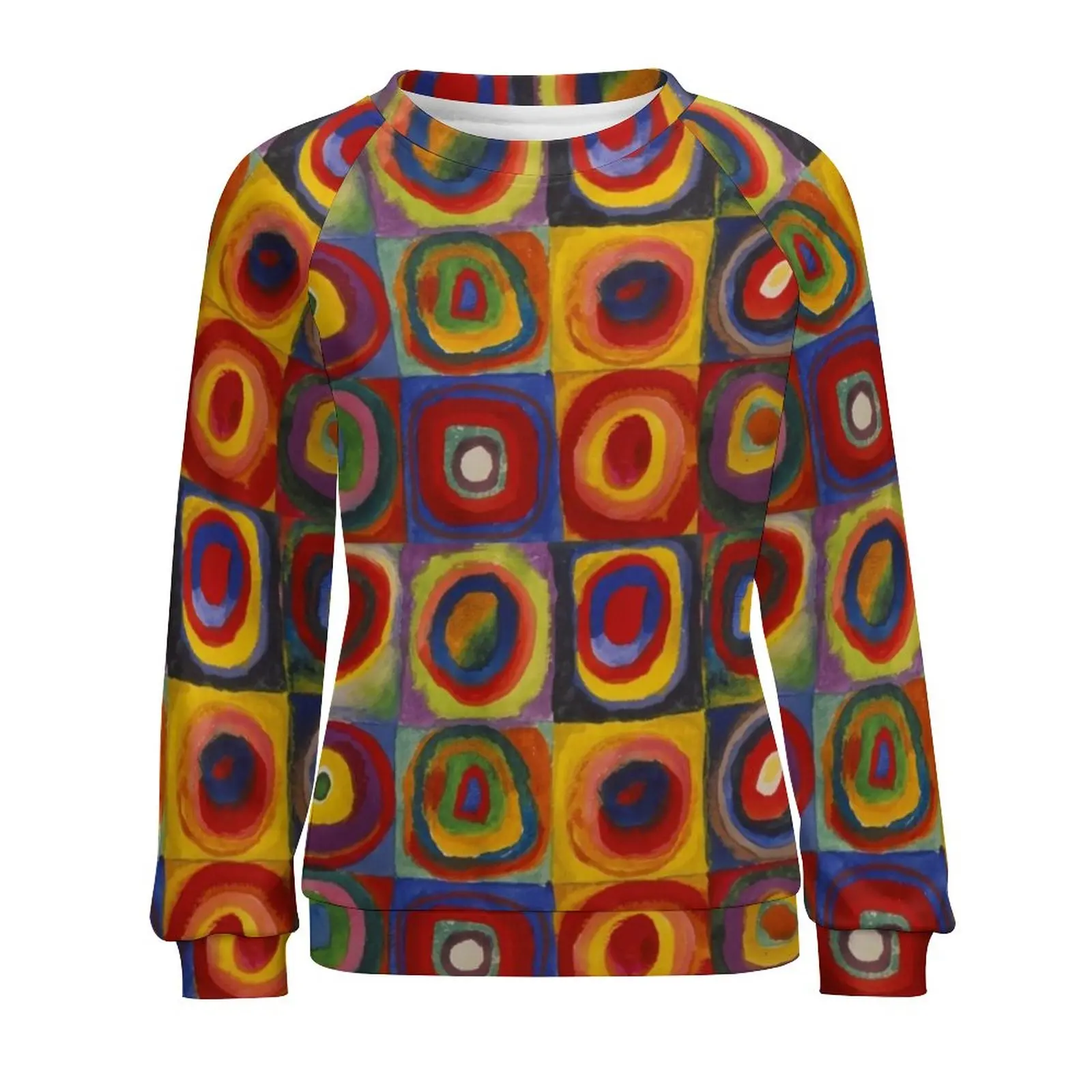 Felpe con cappuccio astratte Pop Art donna modello Kandinsky felpa con cappuccio Casual classica autunno manica lunga Y2k felpe personalizzate di grandi dimensioni