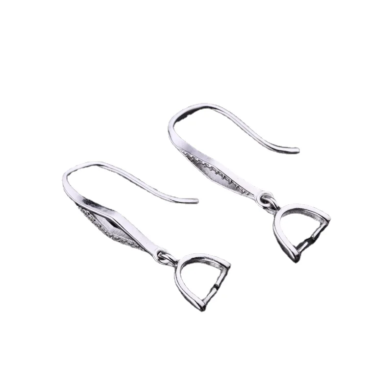 925 Sterling Silver Women Drop Earrings CZ Semi Mount Earrings for Women fit Any Shape Stone Any Size Wholesale