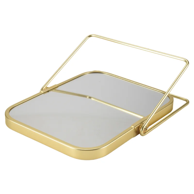 ABRG-Vanity Makeup Mirror With Metal Stand 360 Degree Swivel Desktop Tabletop Mirror