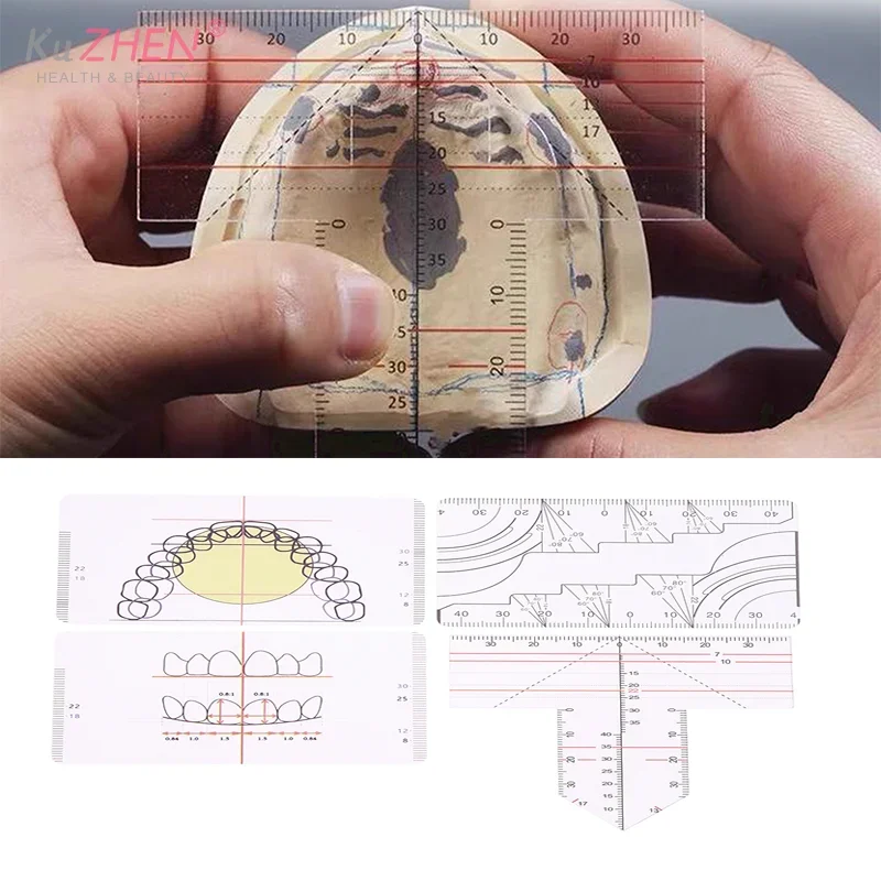 1pc Dental Lab Denture Drawing And Alignment Dental Ruler T-Shape Examination Symmetry Measurements Multifunctional Dental Tools