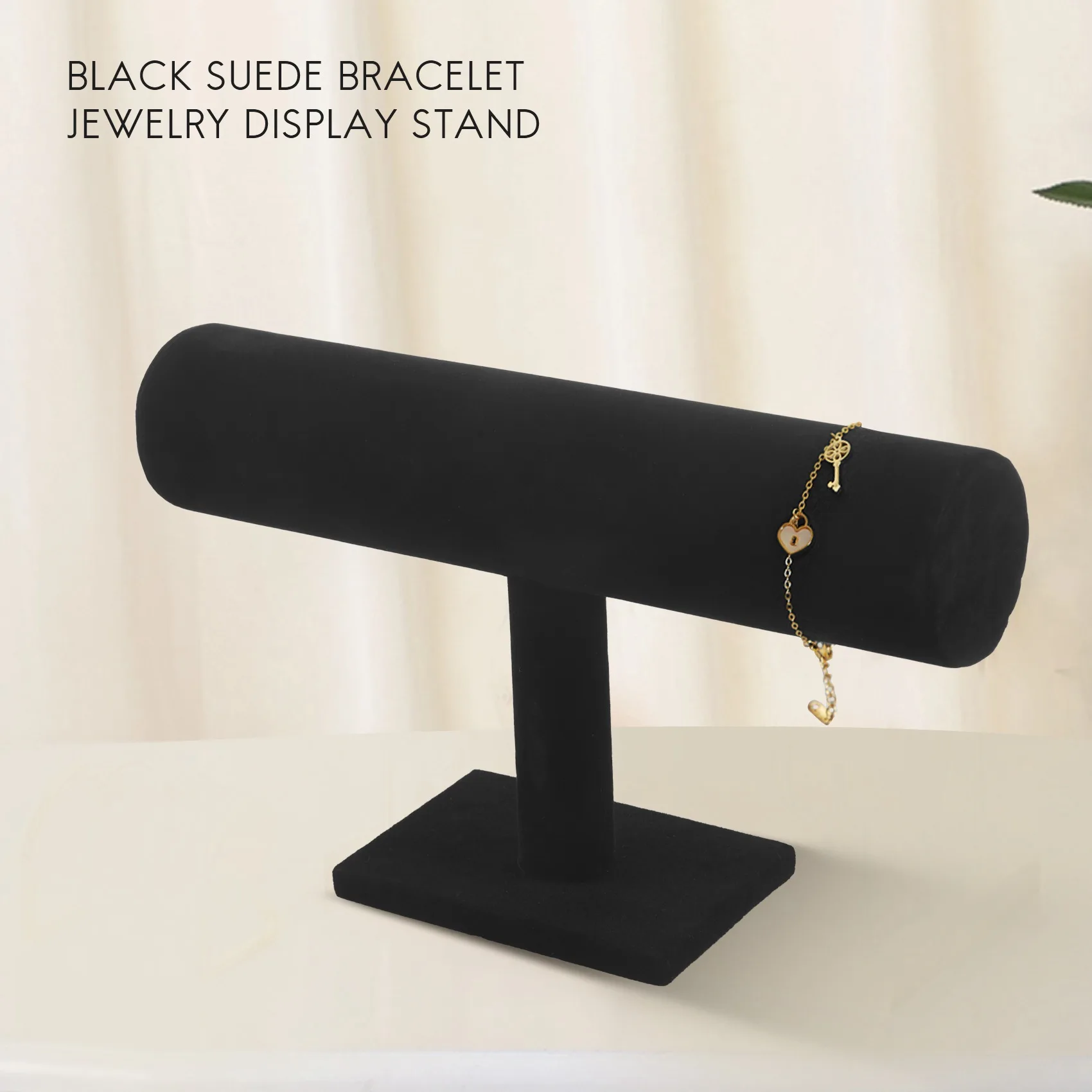ที่วางโชว์เครื่องประดับแบบแท่งสำหรับสร้อยข้อมือ กำไลข้อมือ นาฬิกา  แบบตั้งโต๊ะ สีดำ