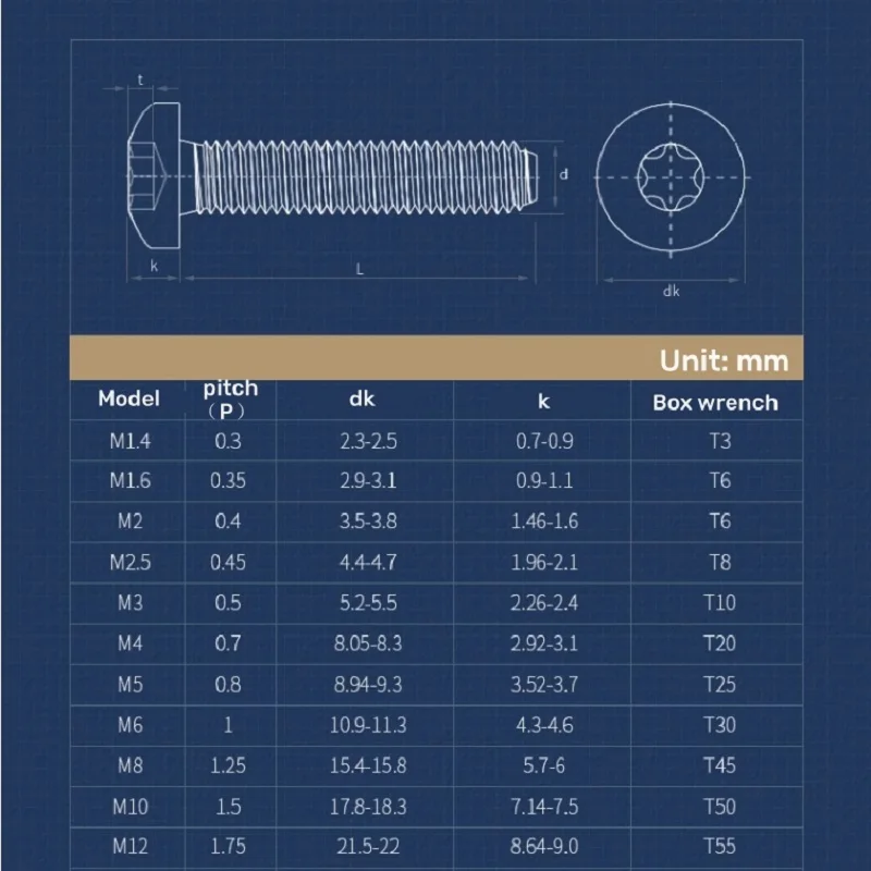 304 A2 Stainless Steel Six-Lobe Torx Pan Head Anti-theft Screws M1.4 M1.6 M2 M3 M4 M5 M6 M8 M10 Tamper Proof Security Bolts