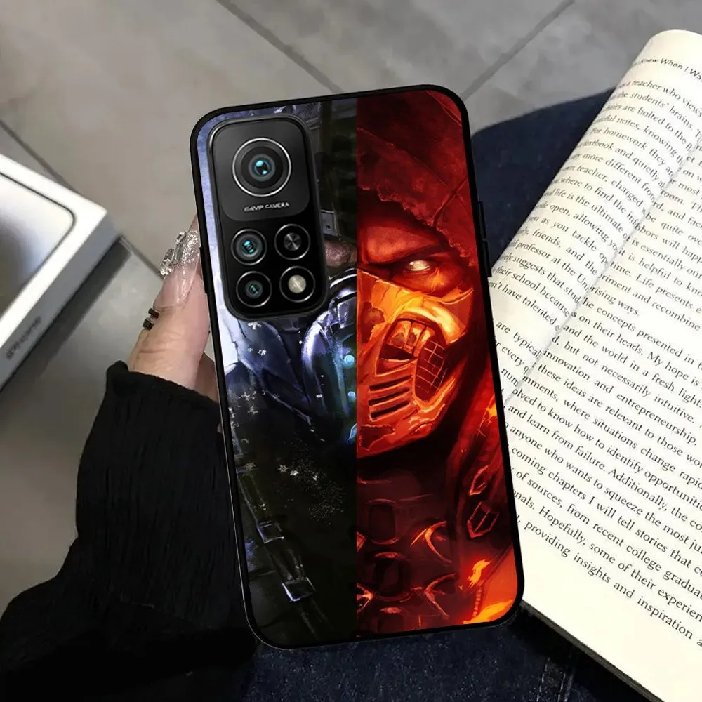 Mortal Kombat Game Phone Case  For Xiaomi 11 12 Redmi 6 7 K40 6A Note6 7 8 9 11 Black Silicone Soft Case