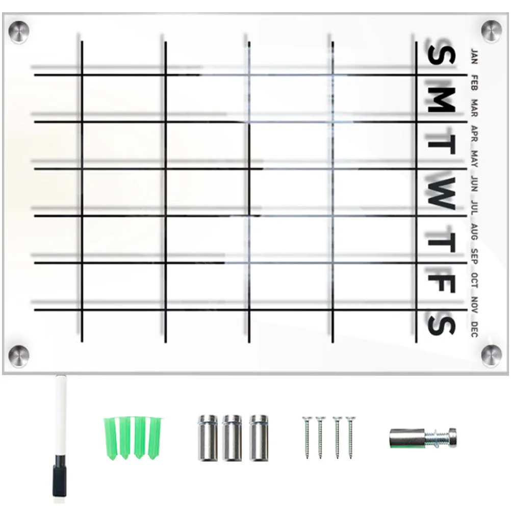 1Set الاكريليك الأسبوعي للقيام قائمة المجلس الحديثة وظيفية مكتب أساسيات الباب معلقة مجلس تسجيل اللوازم الكلية