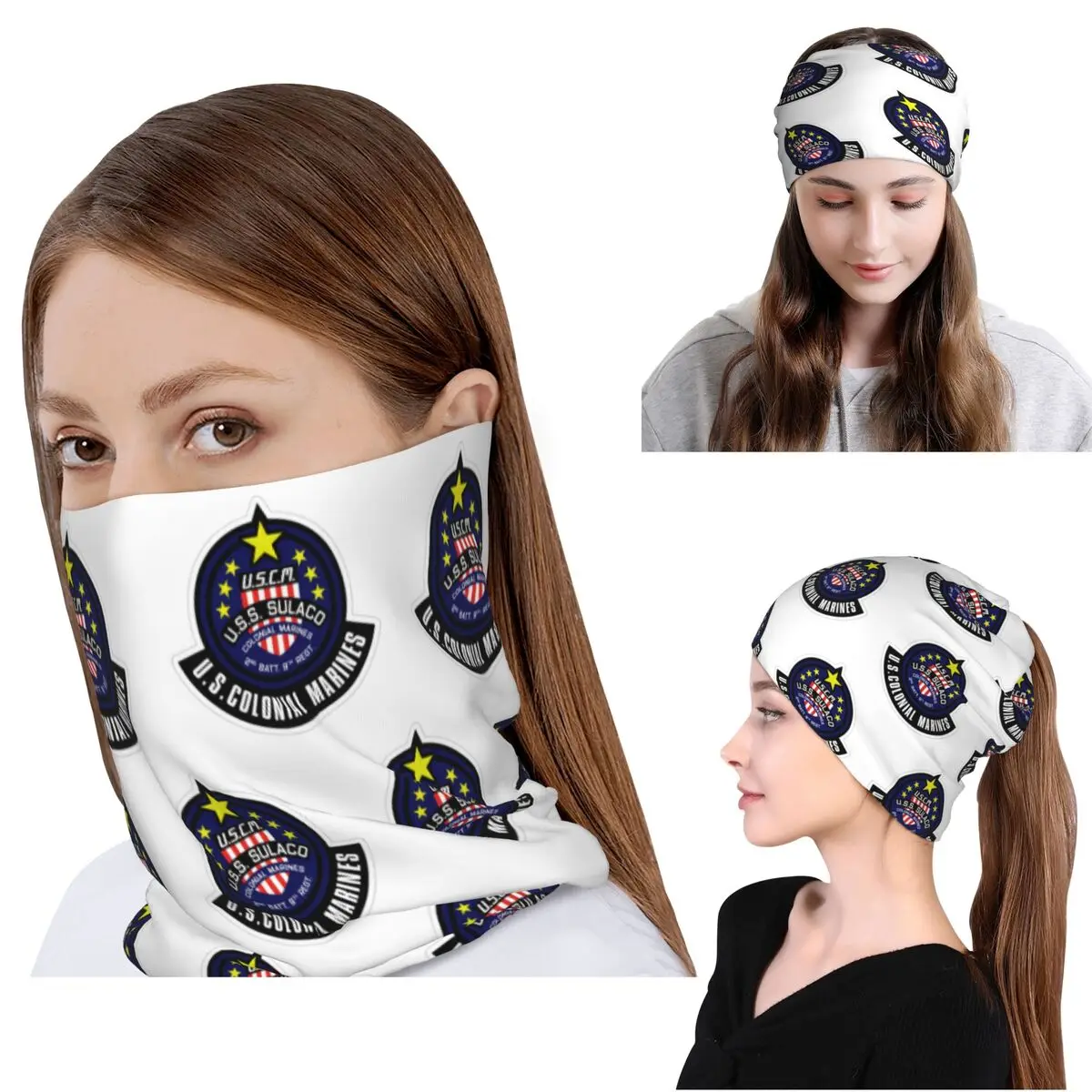 

USSed Sulaco Bandana Neck Gaiter Wrap Mask Scarf Multifunction Headband Beanies Hat Unisex Adult Windproof