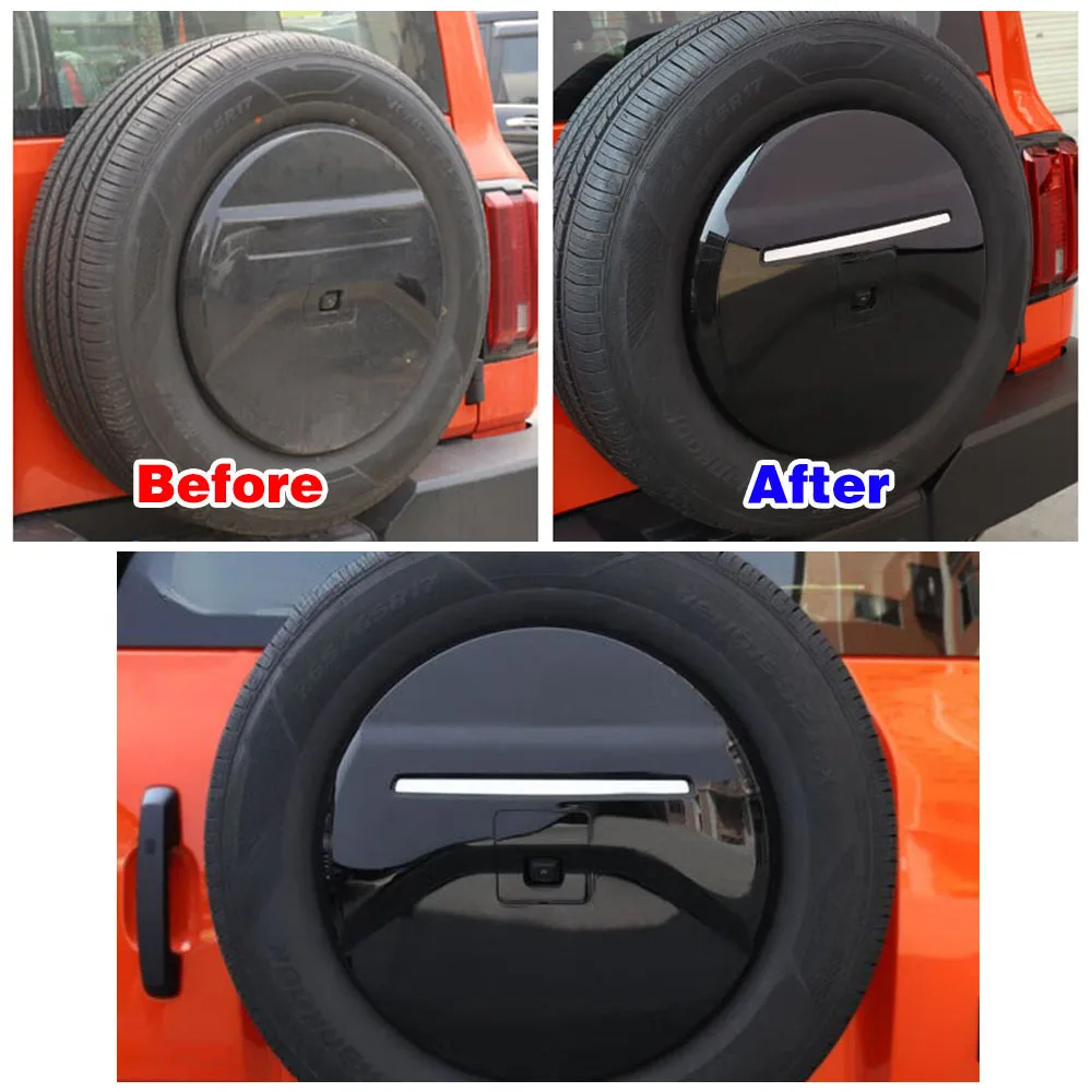 For GWM Tank 300 2021-2024 Rear Trunk Tailgate Spare Tire Cover Strip Sequin Decorate Trim Exterior Accessories Glossy Sticker