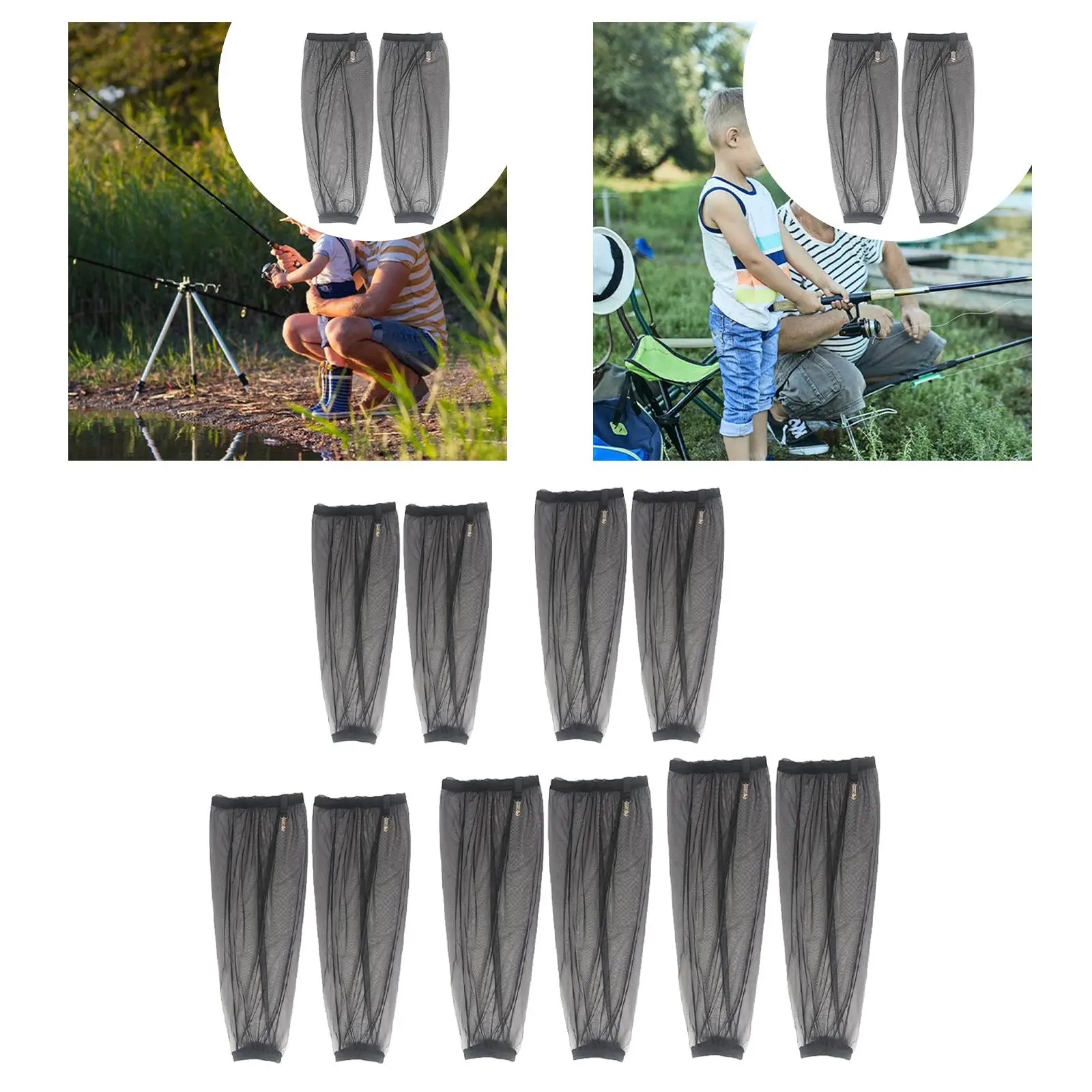 

Mesh Leg Sleeve Leg Protector Portable Breathable Leg Gaiters Leg Cover for Backpacking Camping Hiking Gardening Outdoor Sports
