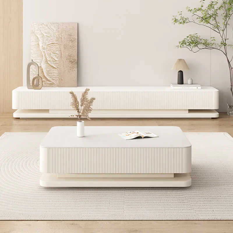 

Modern Nordic style coffee table living room rectangular TV cabinet square pattern hotel villa restaurant