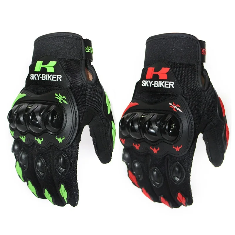 Motorfiets Handschoenen Ademend Volledige Vinger Racing Handschoenen Outdoor Sport Bescherming Rijden Cross Crossmotor Handschoenen Guantes Moto