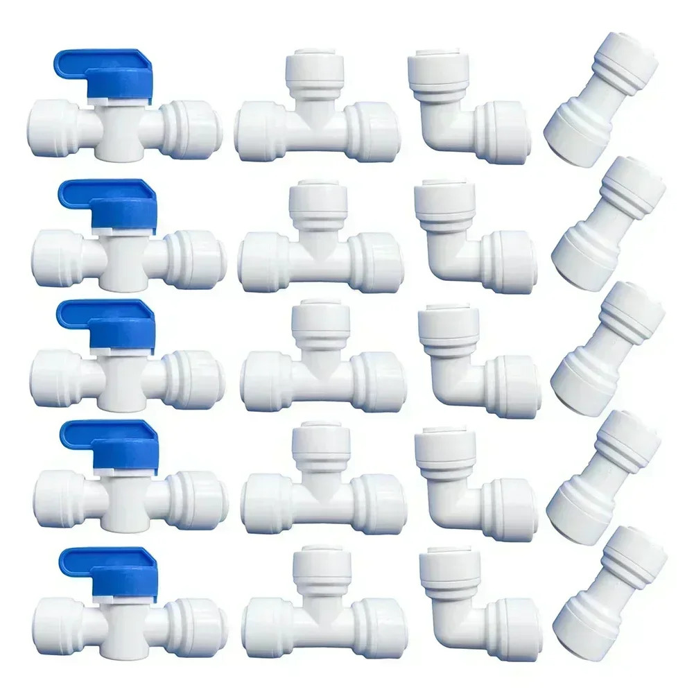 20 Pieces 38 Inch Quick Connect Fittings for Water Purifier Systems Easy Tool Installation for 3 8 Inch Tubing