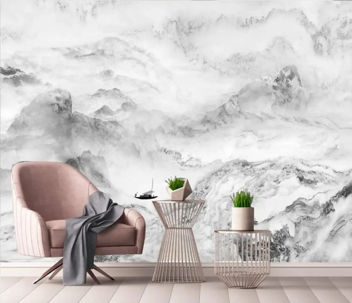 beibehang Custom Modern jazz white marble Large Mural Wallpaper Living Room Bedroom Restaurant Background Home Decor landscape