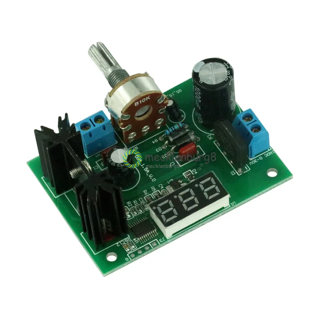 AC/DC-DC LM317 regulador de voltaje ajustable módulo de fuente de alimentación reductor con medidor LED voltímetro Buck para módulo Arduino