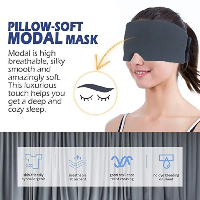 Full Surround Sleep Eye Mask Blindfold Eye Cover Patch Portable Travel Eyepatch Rest Eye Cover Sleeping Mask Night Eyeshade